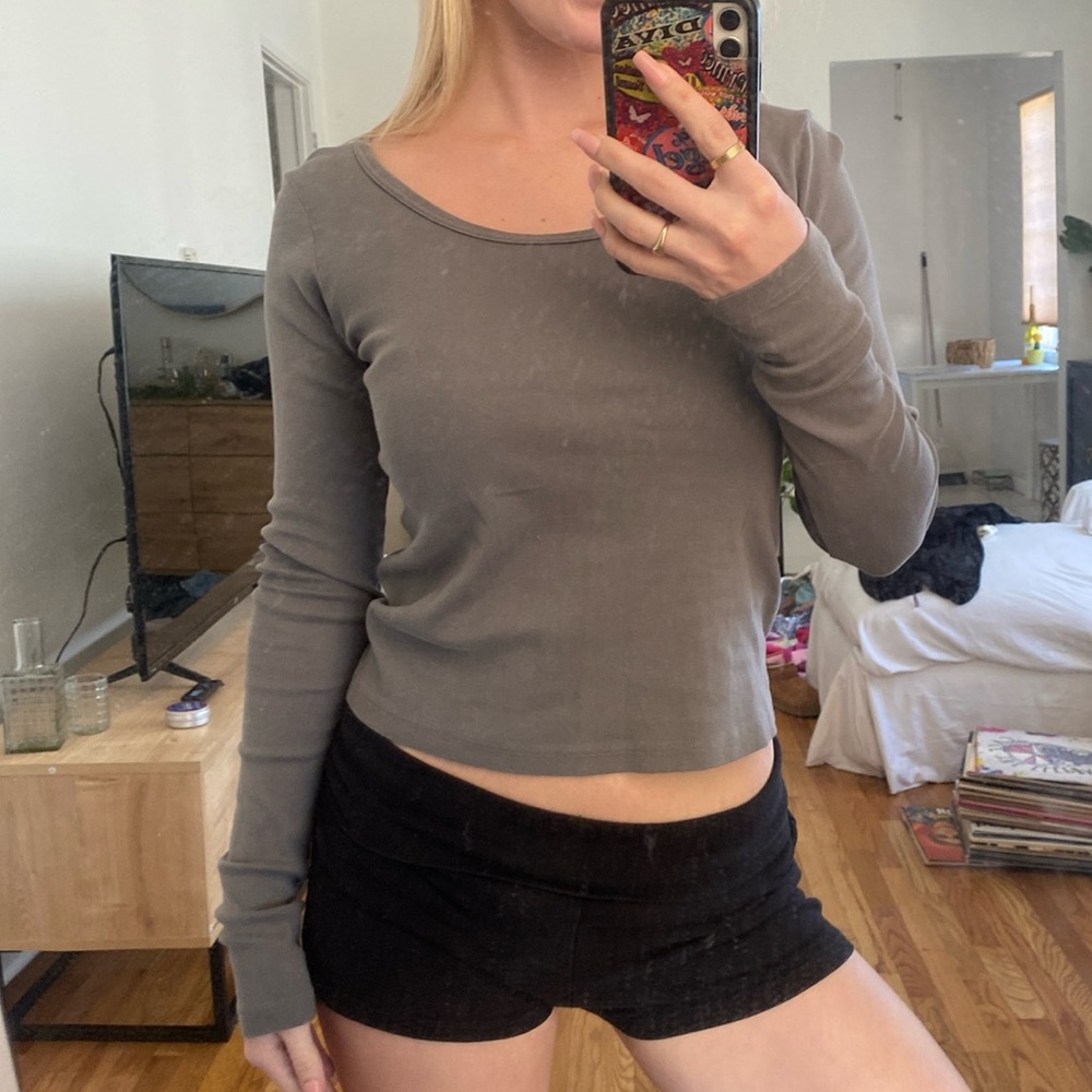 Brandy Melville Grey Longsleeve Basic